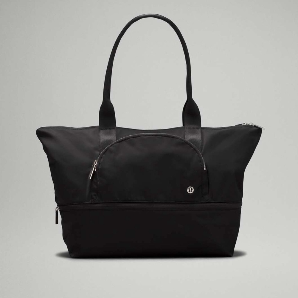 Lululemon City Adventurer Tote 27L Expandable Black Travel Overnight Gym Bag
